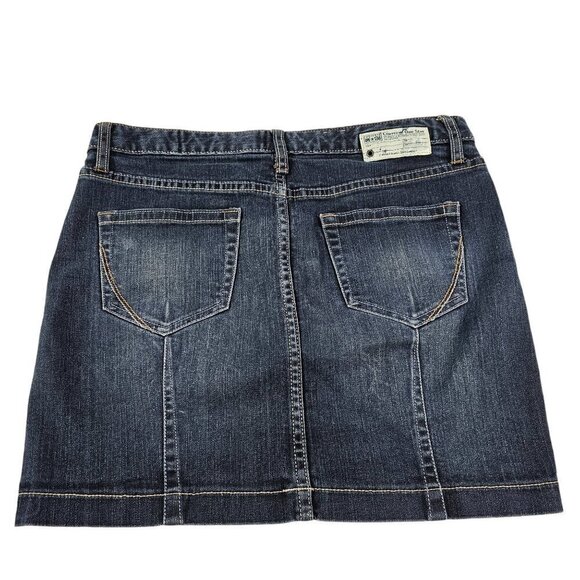 Converse One Star Women’s Blue Dark Wash Denim Jeans Mini Skirt Size 4 - Picture 12 of 15